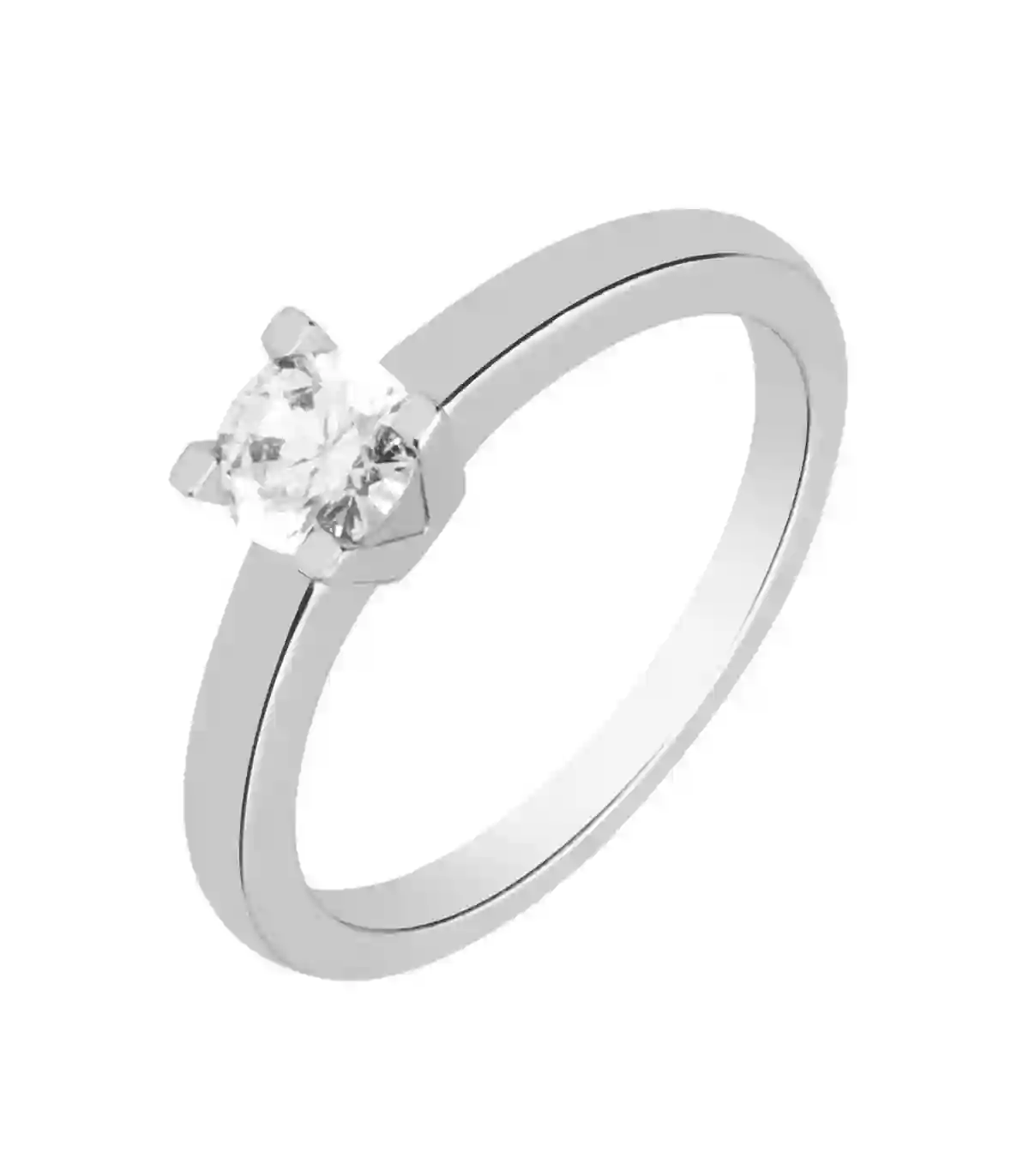 Anillo solorio 4 garras cuadradas 0,40ct