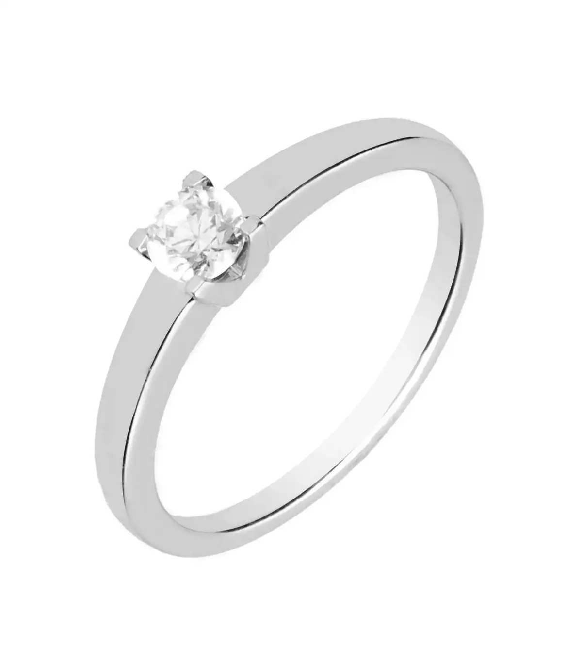 Anillo solorio 4 garras cuadradas 0,25ct