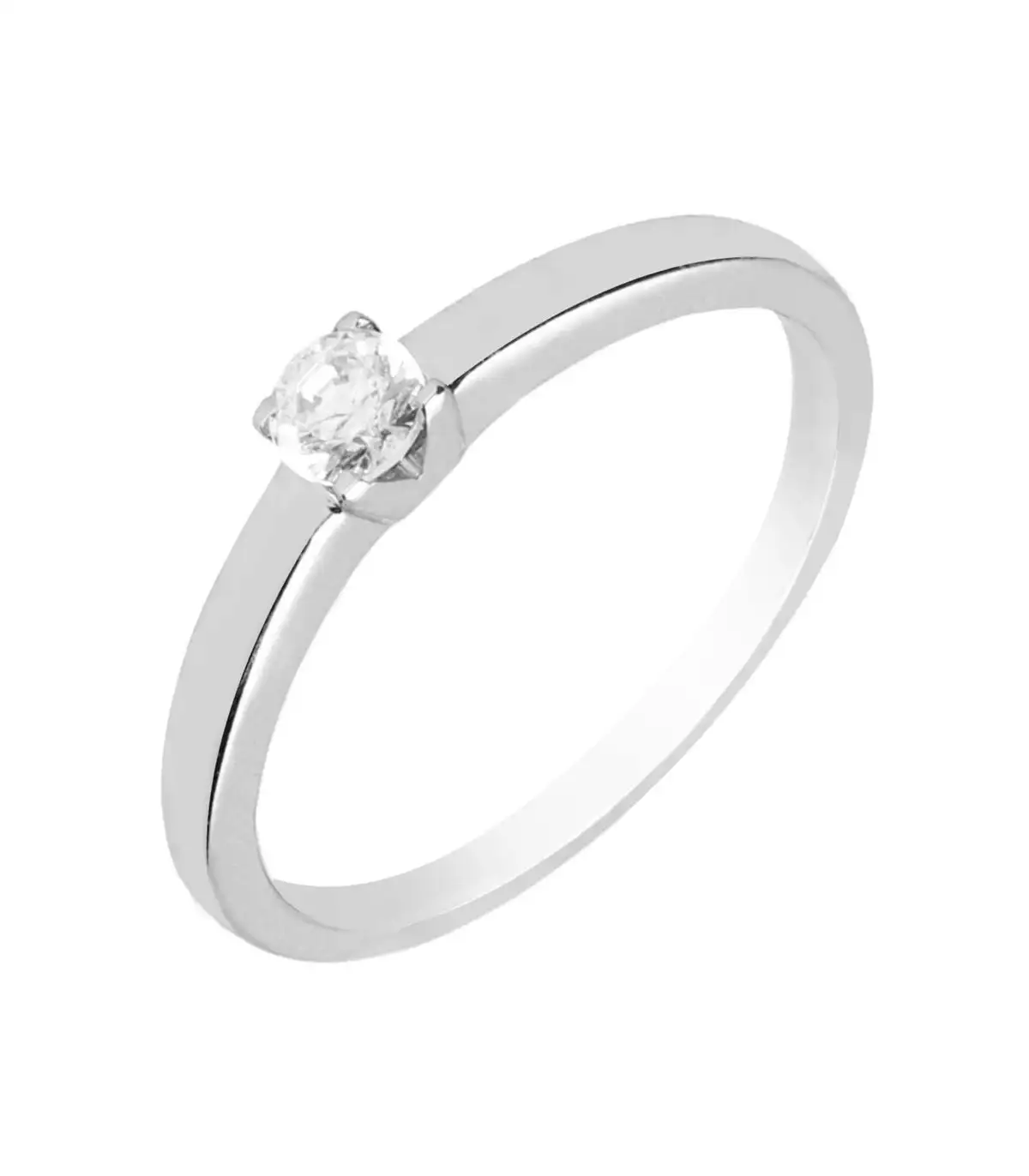 Anillo solorio 4 garras cuadradas 0,15ct
