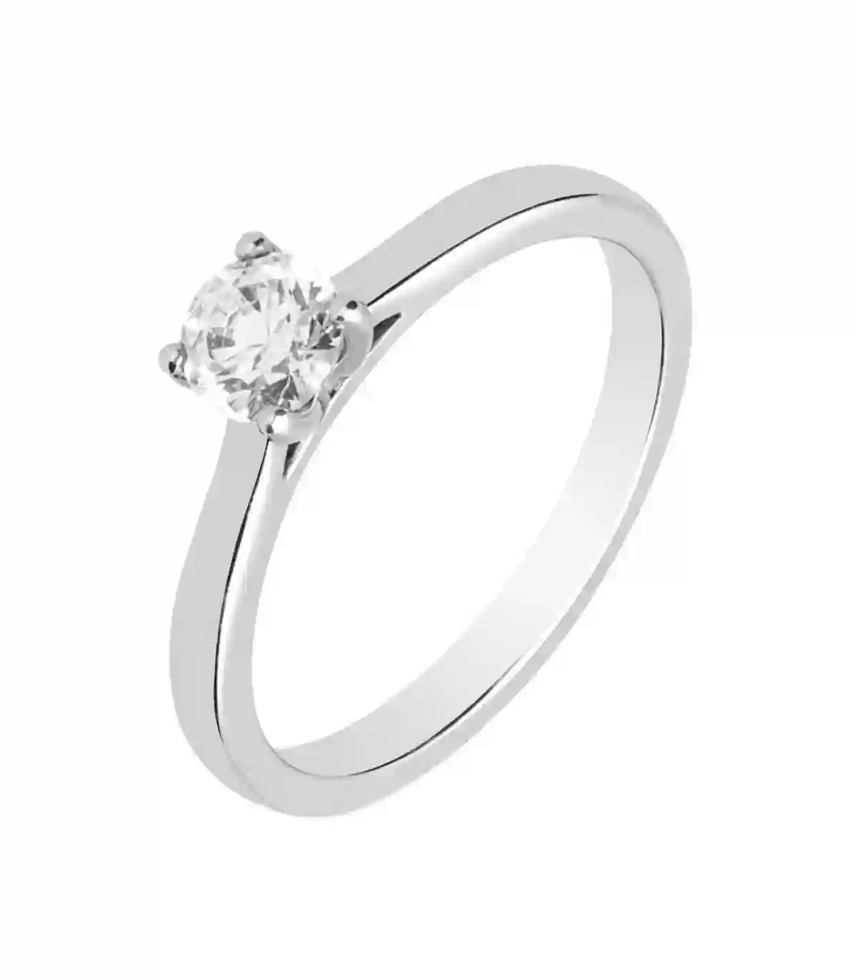 Anillo Solitario 4 Garras Redondas 0,50CT