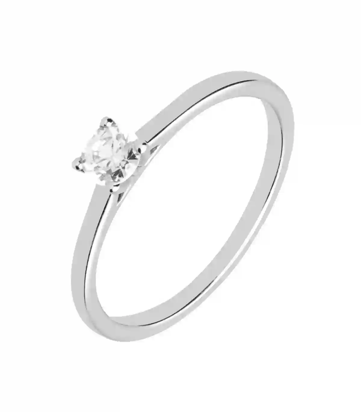 Anillo solorio 4 garras redondas 0,25ct