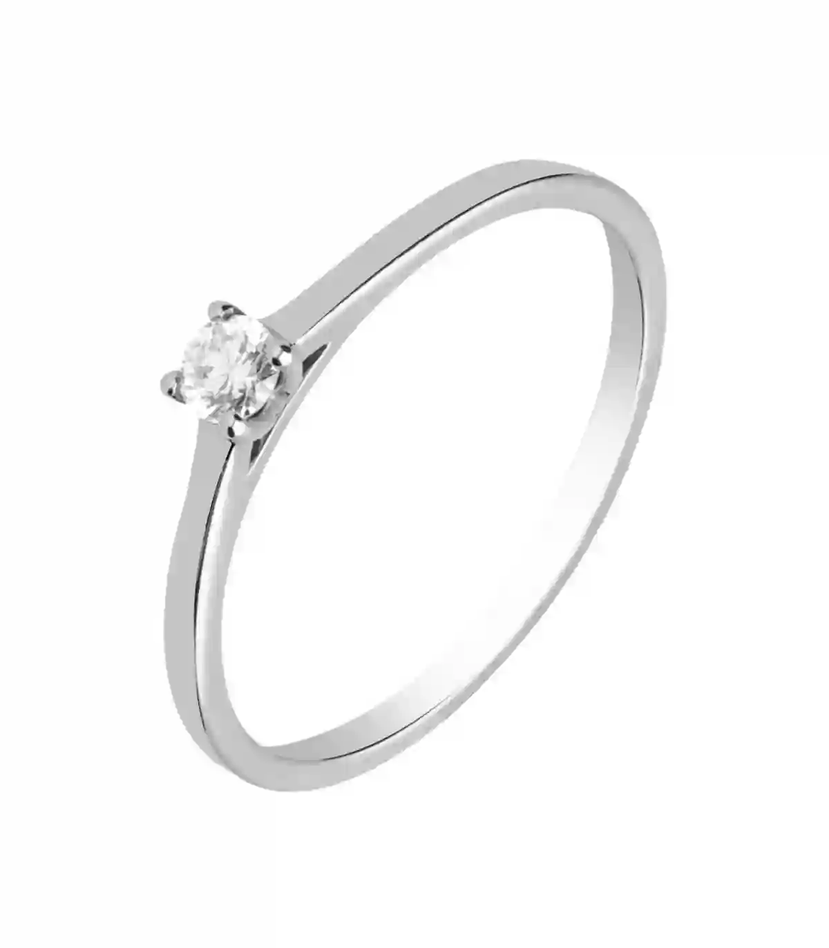 Anillo solorio 4 garras redondas 0,11ct