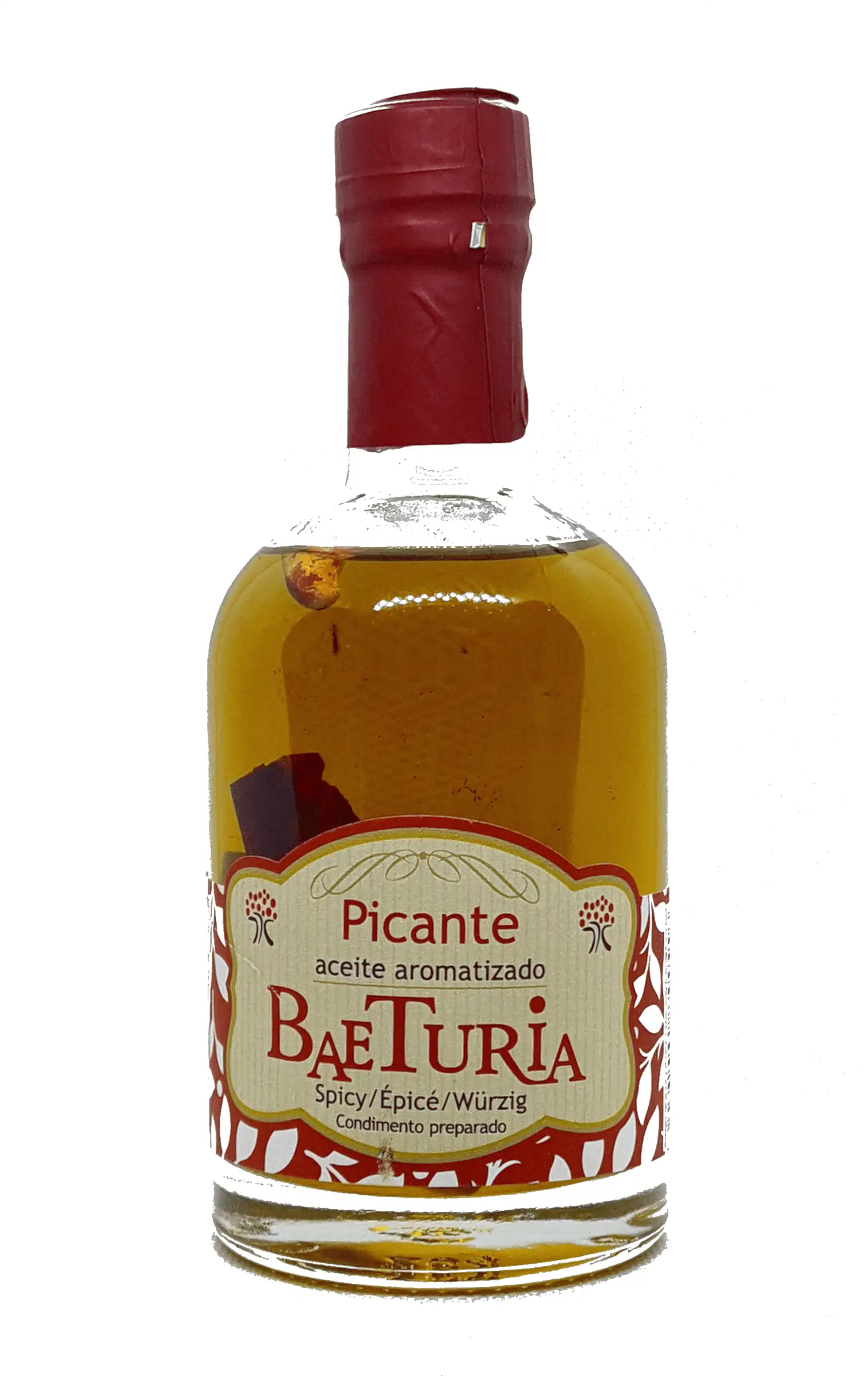 Baeturia Aceite Aromatizado Picante - Botella de Vidrio 250 ml