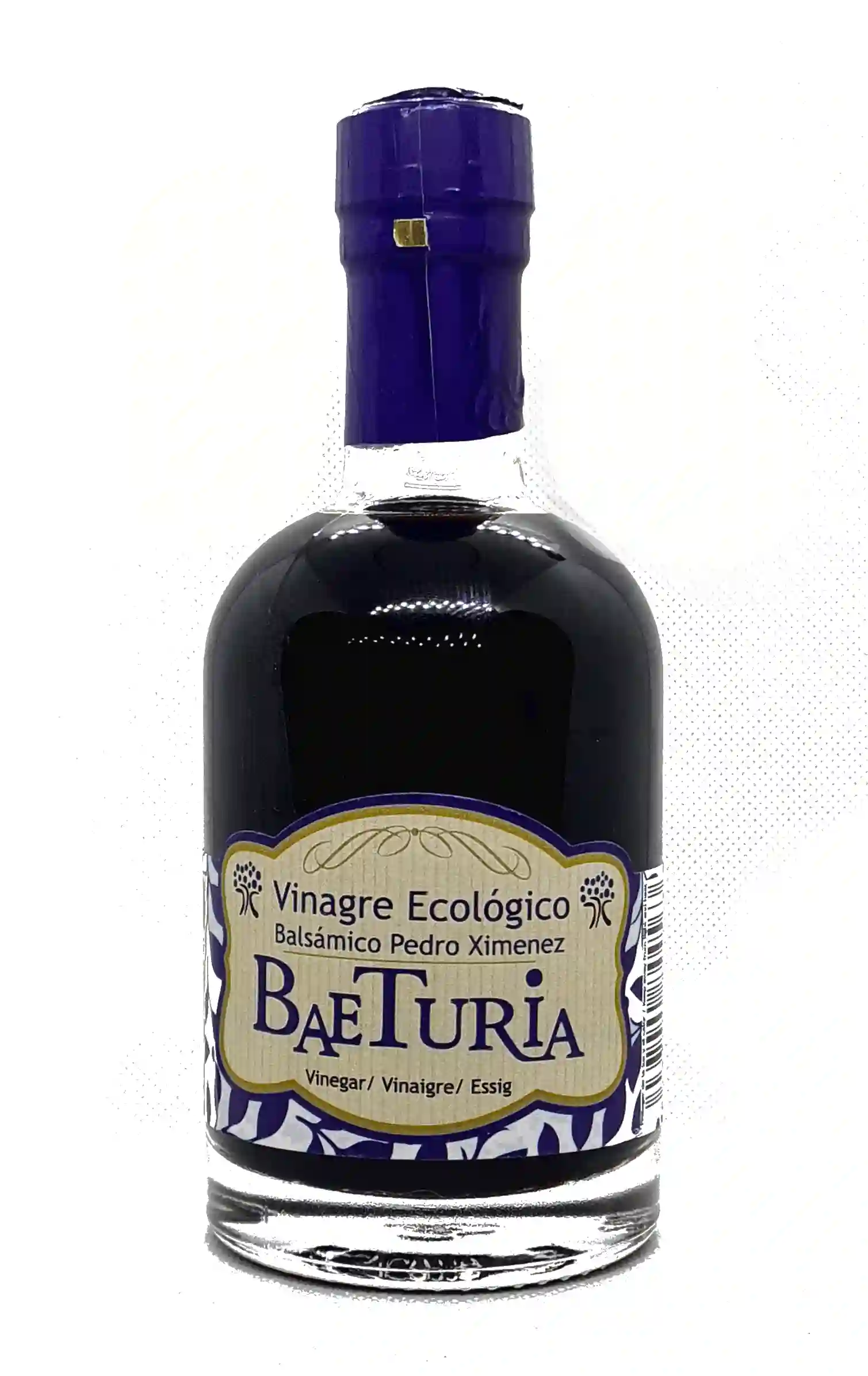 12x Baeturia Vinagre Ecológico Balsámico Al Pedro Ximénez - Botella de Vidrio 250 ml