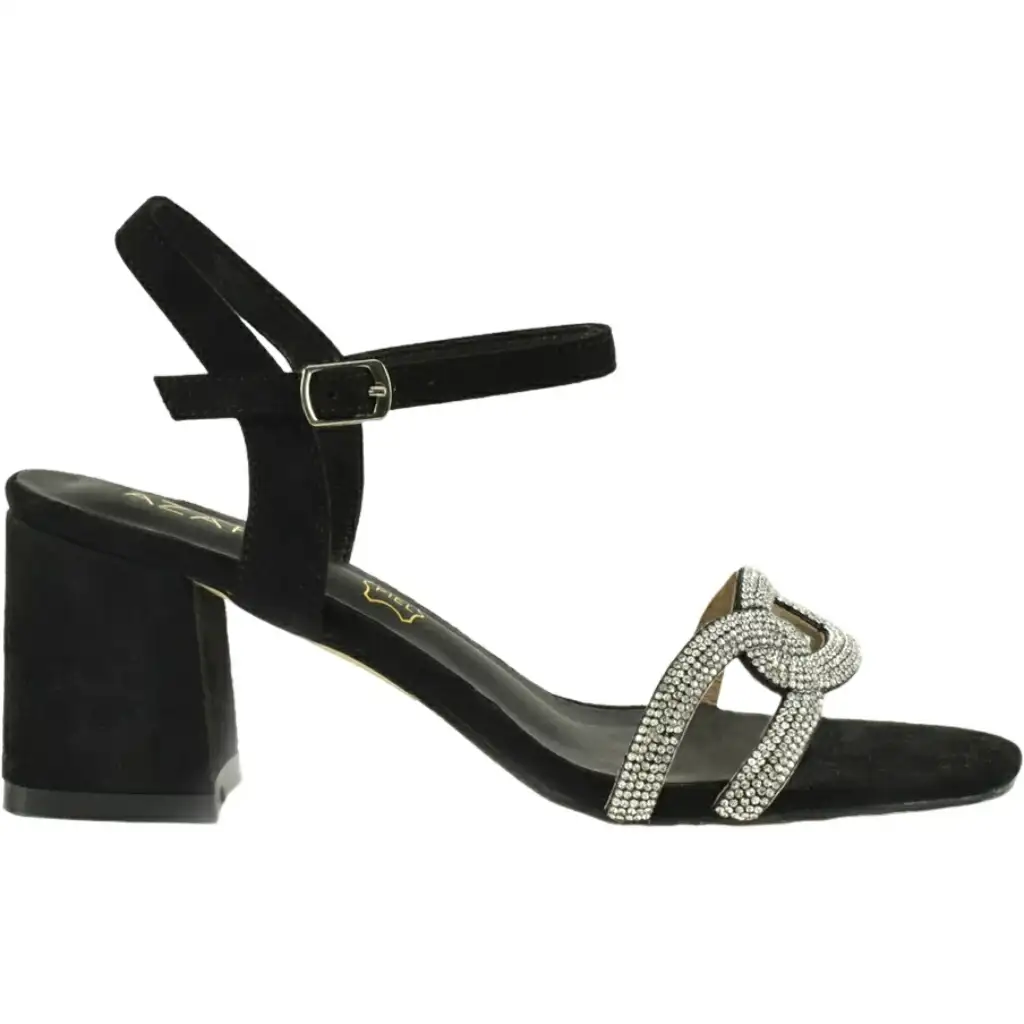 Sandalia de Tacón Con Brillantes Strass Azarey