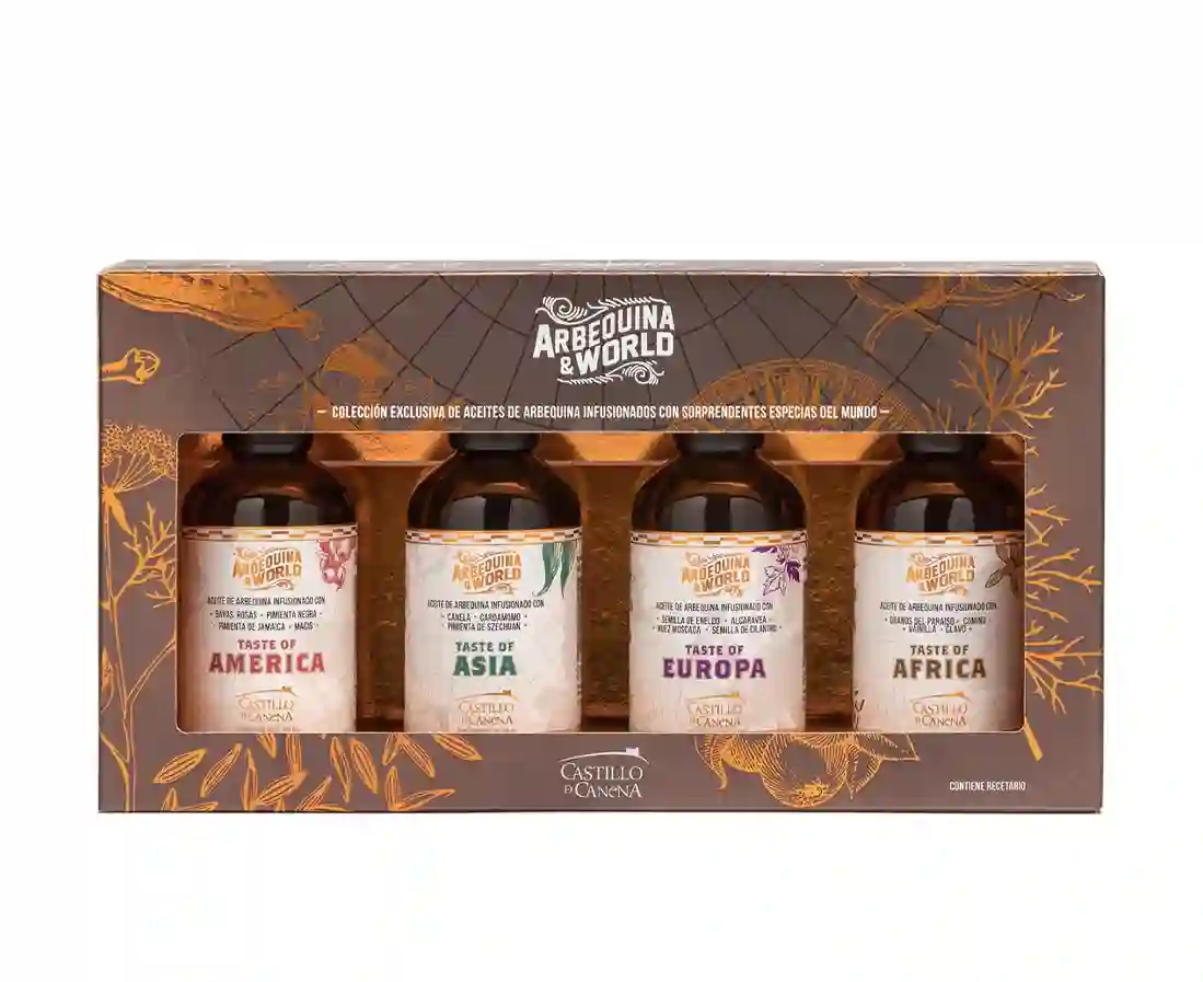 Castillo de Canena Arbequino & World - Estuche 4 botellas 100 ml.
