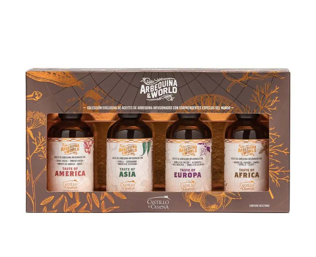 Castillo de Canena Arbequino & World - Estuche 4 botellas 100 ml.