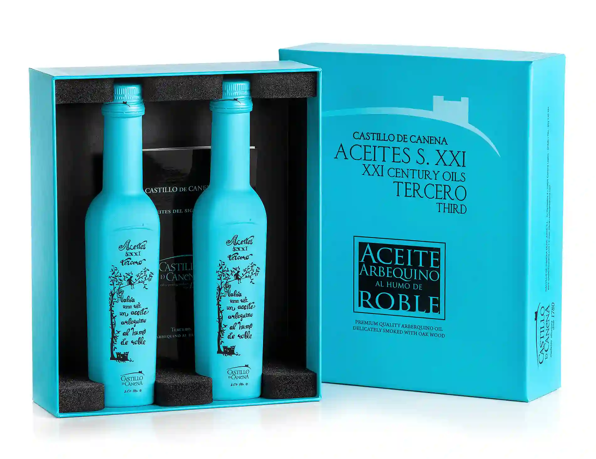 5x Castillo de Canena Ahumado - Estuche Regalo 2x250 ml.