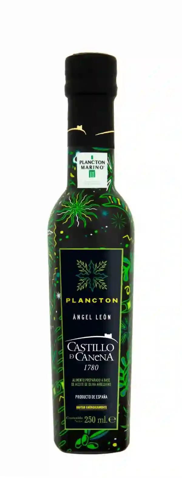 6x Castillo de Canena Arbequina Con Plancton - Botella de Vidrio 250 ml