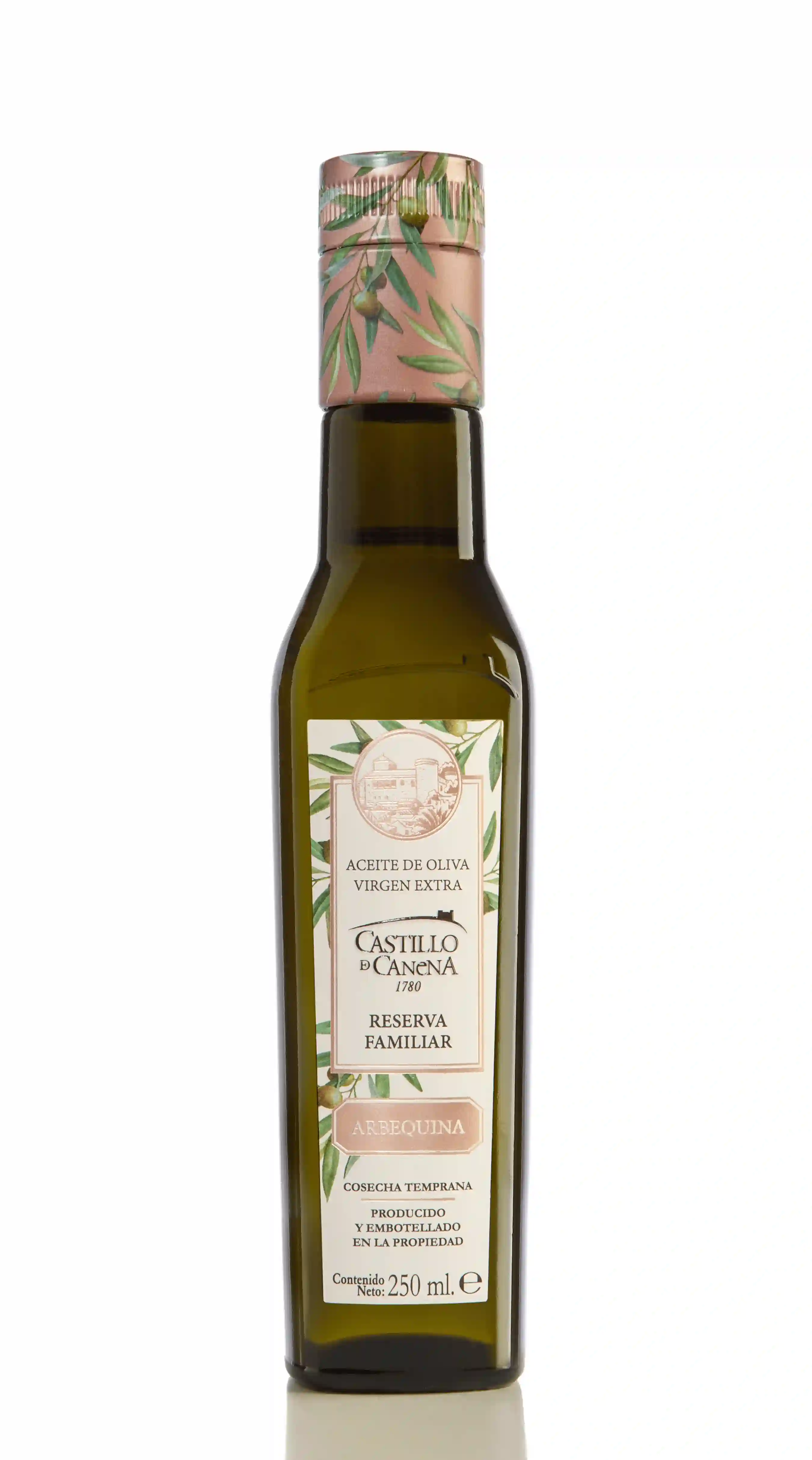 12x Castillo de Canena Reserva Familiar Arbequina - Botella de Vidrio 250 ml.