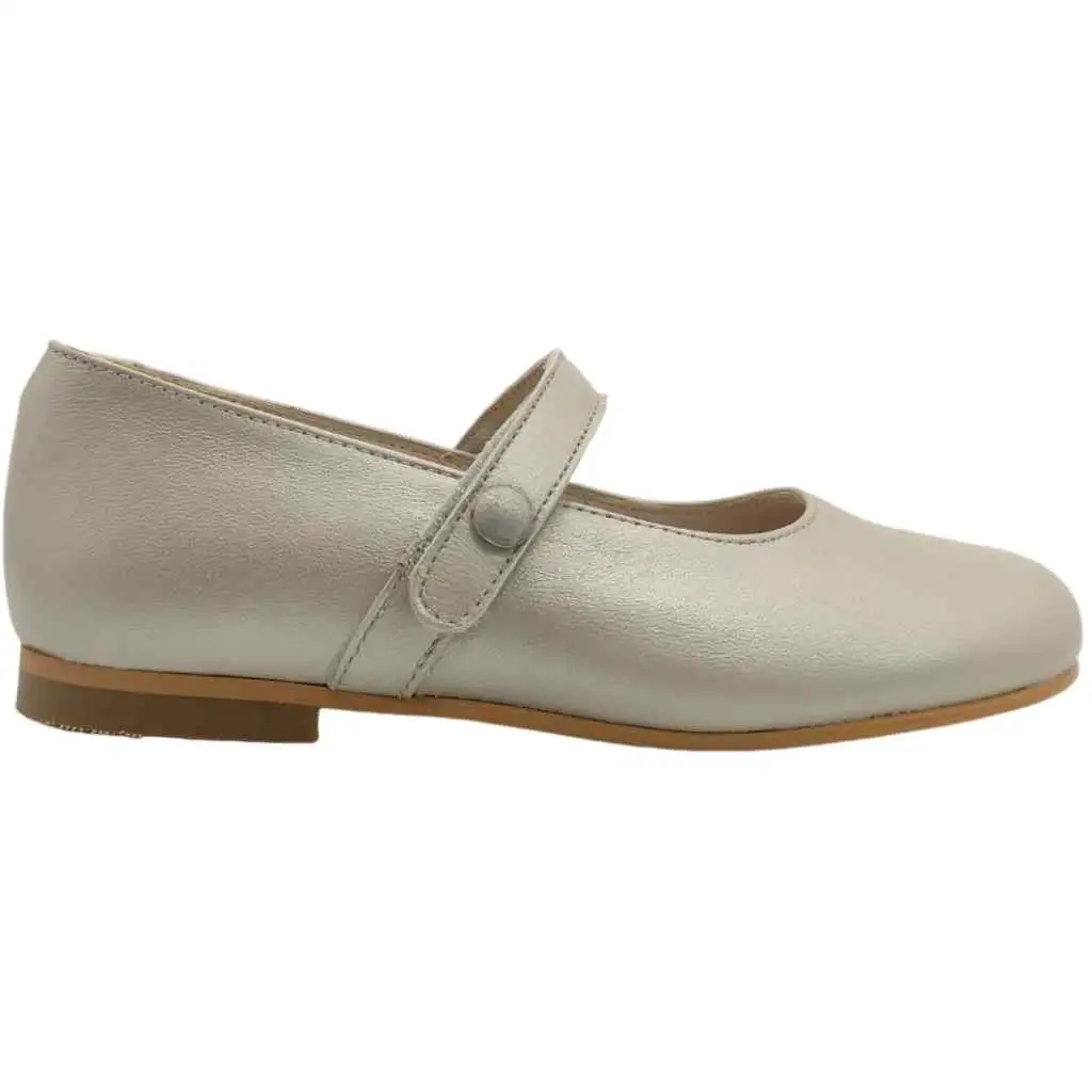 Merceditas Piel Niña Con Velcro