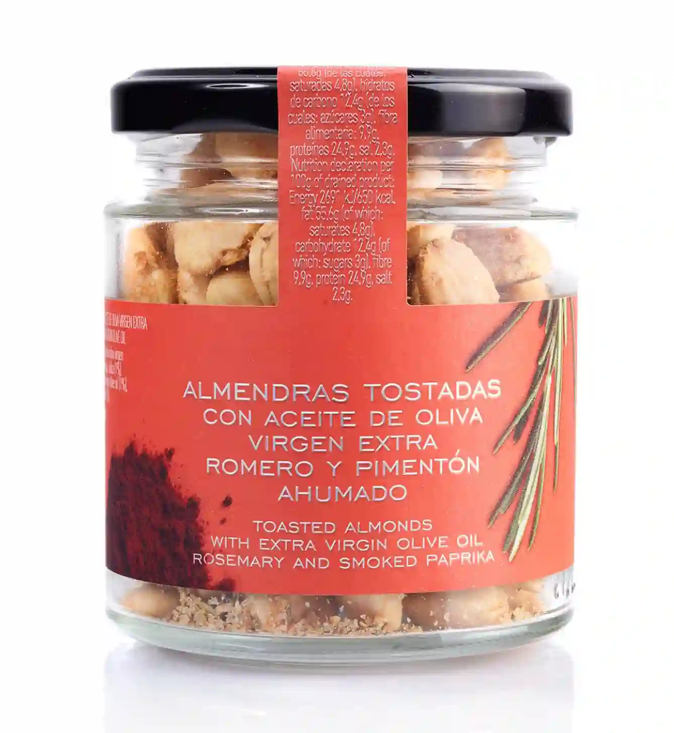 La Chinata Almendras Tostadas Con Aove, Romero y Pimentón Ahumado - Tarro 110 GR