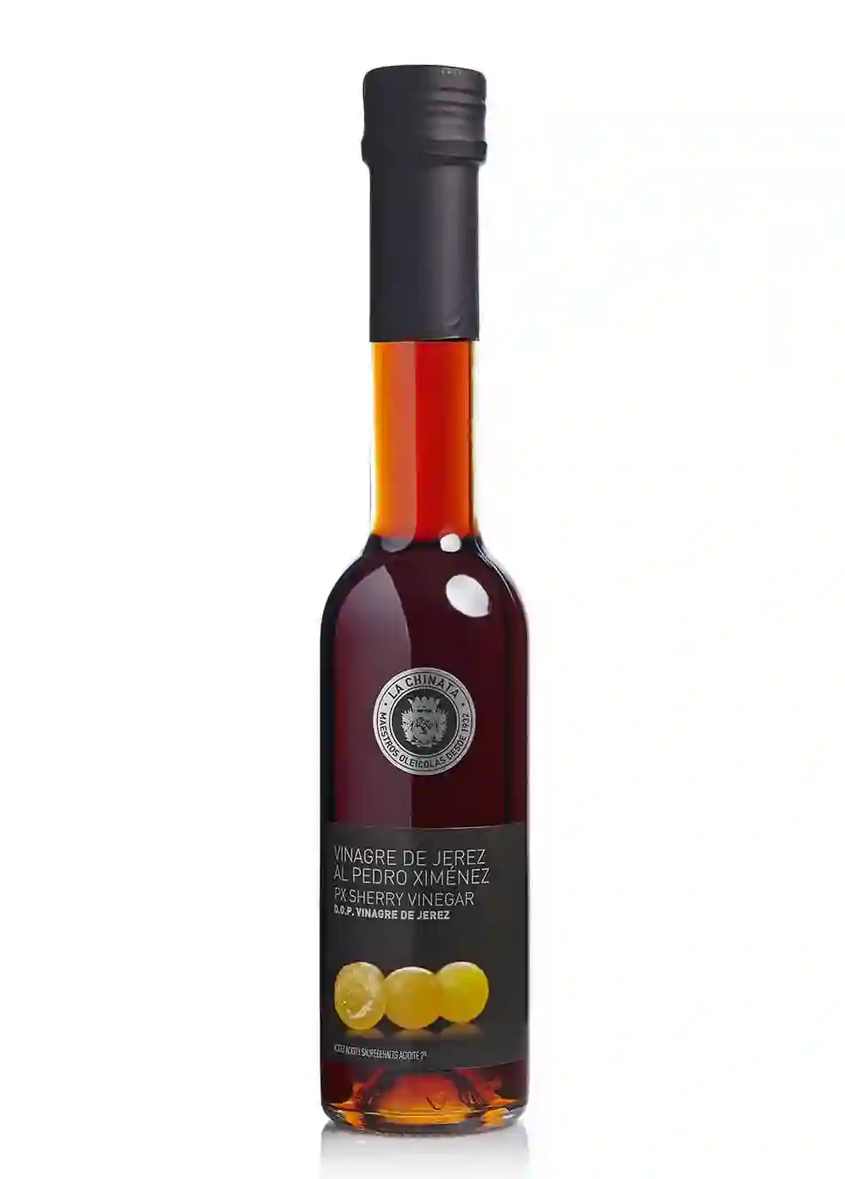 La Chinata Vinagre de Jerez Al Pedro Ximénez - Botella de Vidrio 250 ml