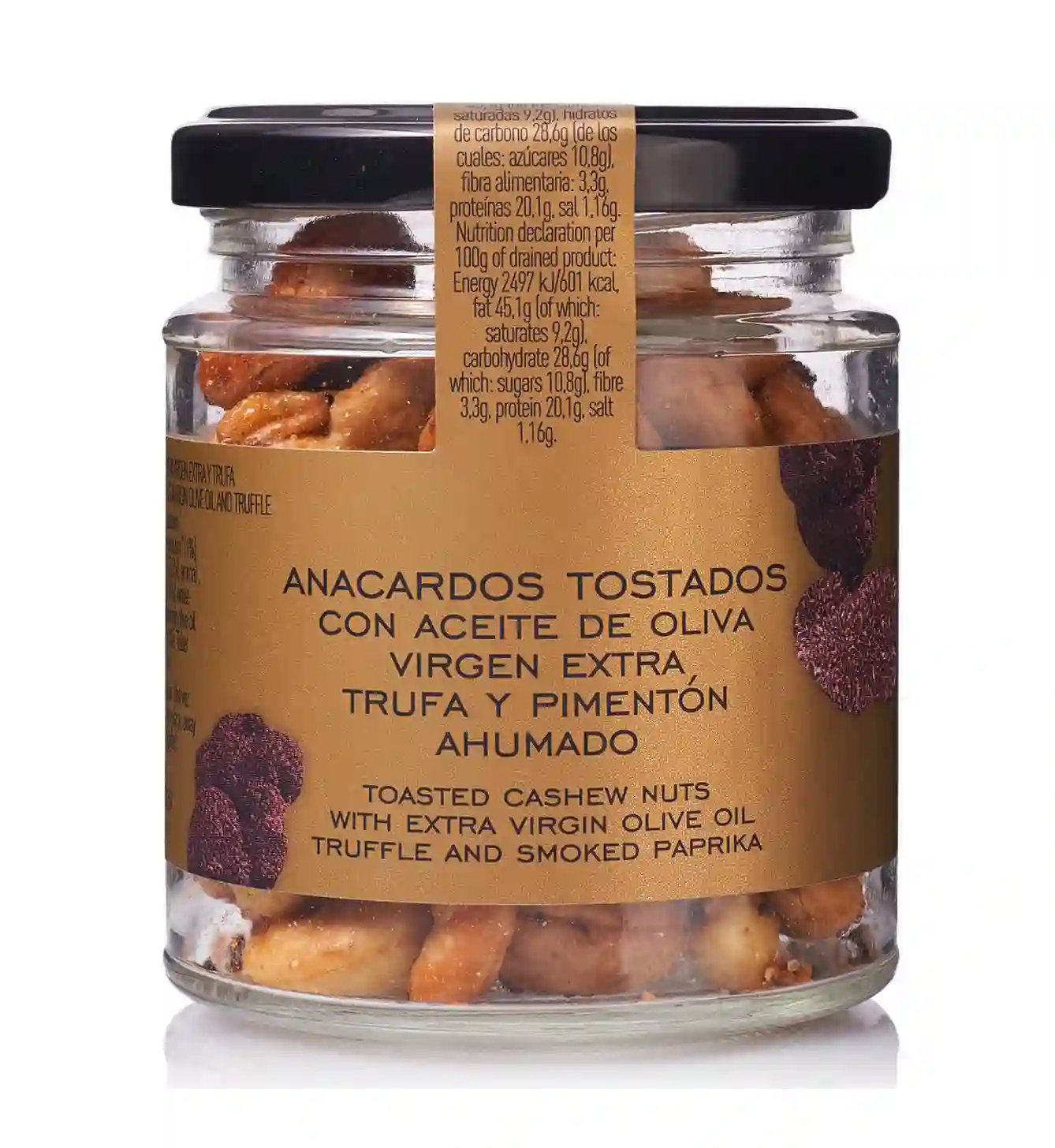 La Chinata Anacardos Tostados con AOVE, Trufa y Pimentón Ahumado - Tarro 110 gr