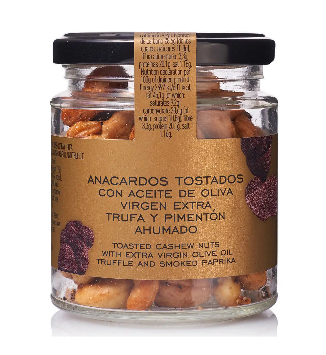 La Chinata Anacardos Tostados con AOVE, Trufa y Pimentón Ahumado - Tarro 110 gr
