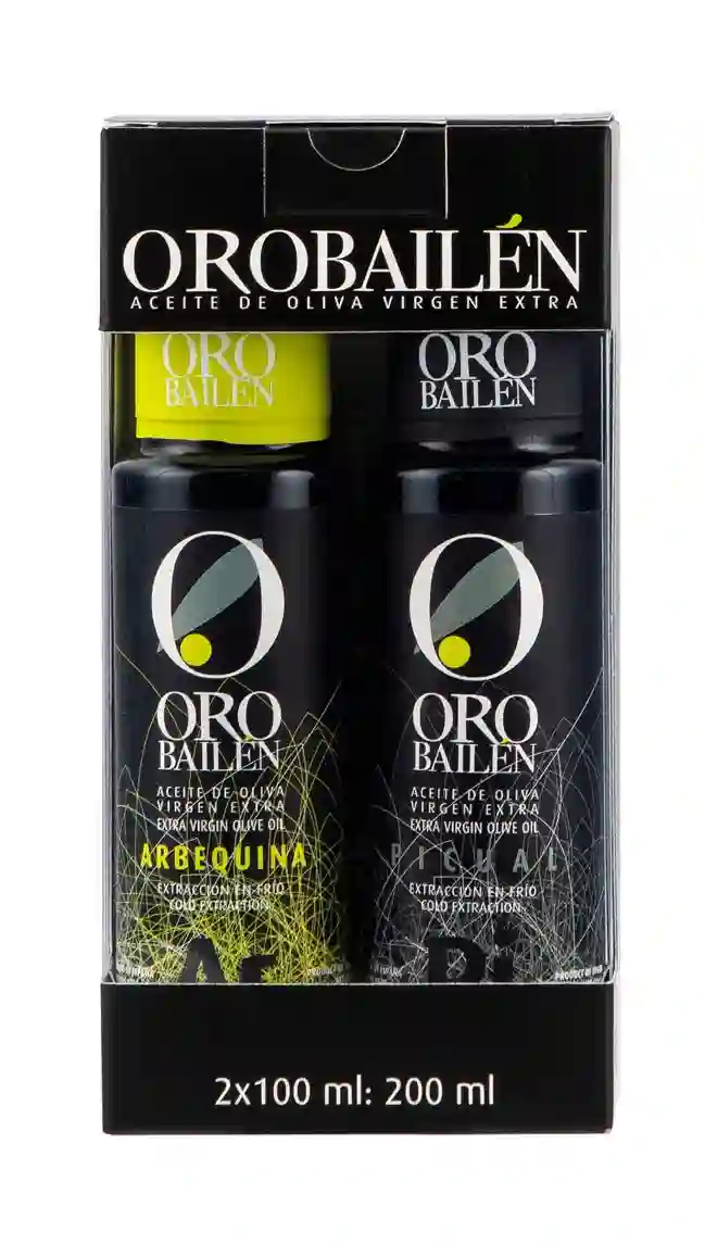 12x Oro Bailén Picual y Arbequina - Estuche Con Ventana 2x100 ml