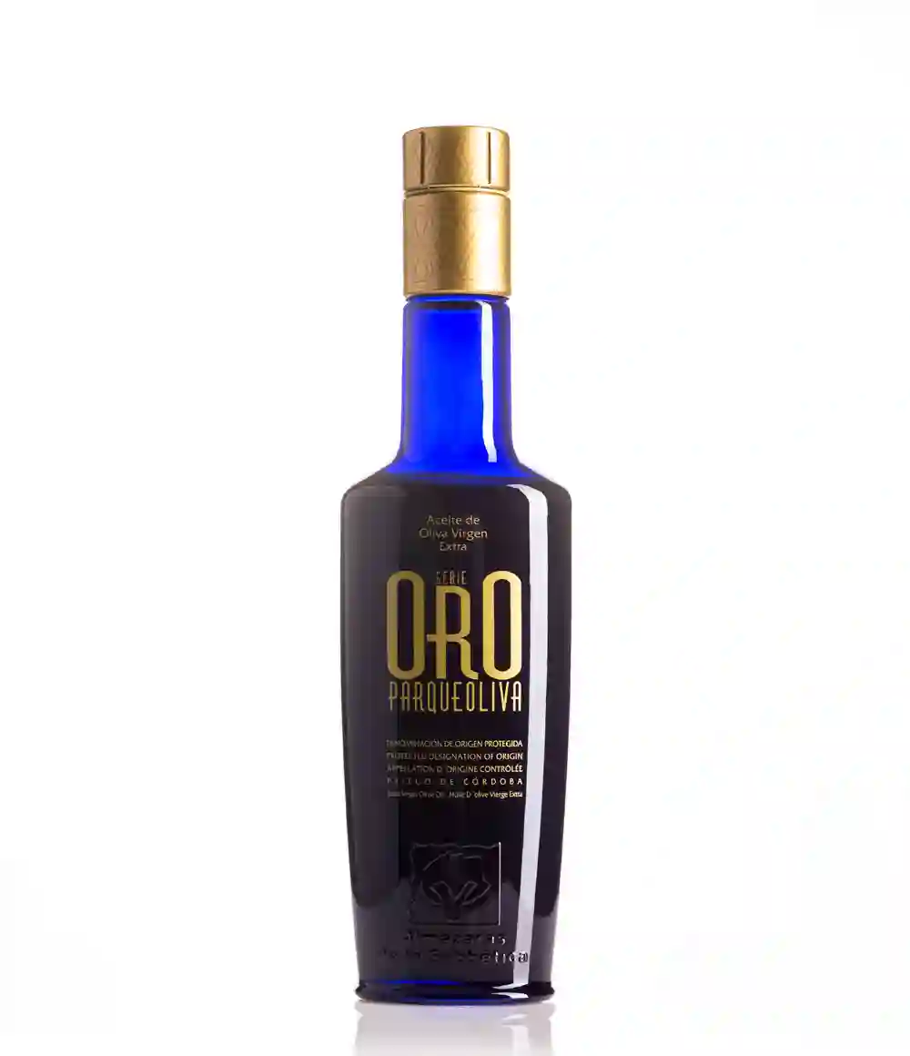 9x Parqueoliva Serie Oro - Botella de Vidrio 250 ml.