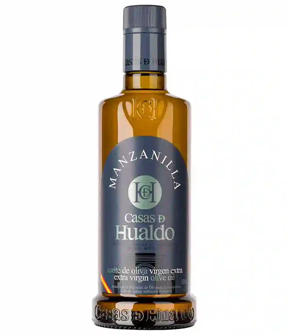 12x Casas de Hualdo Manzanilla - Botella de vidrio 500 ml.