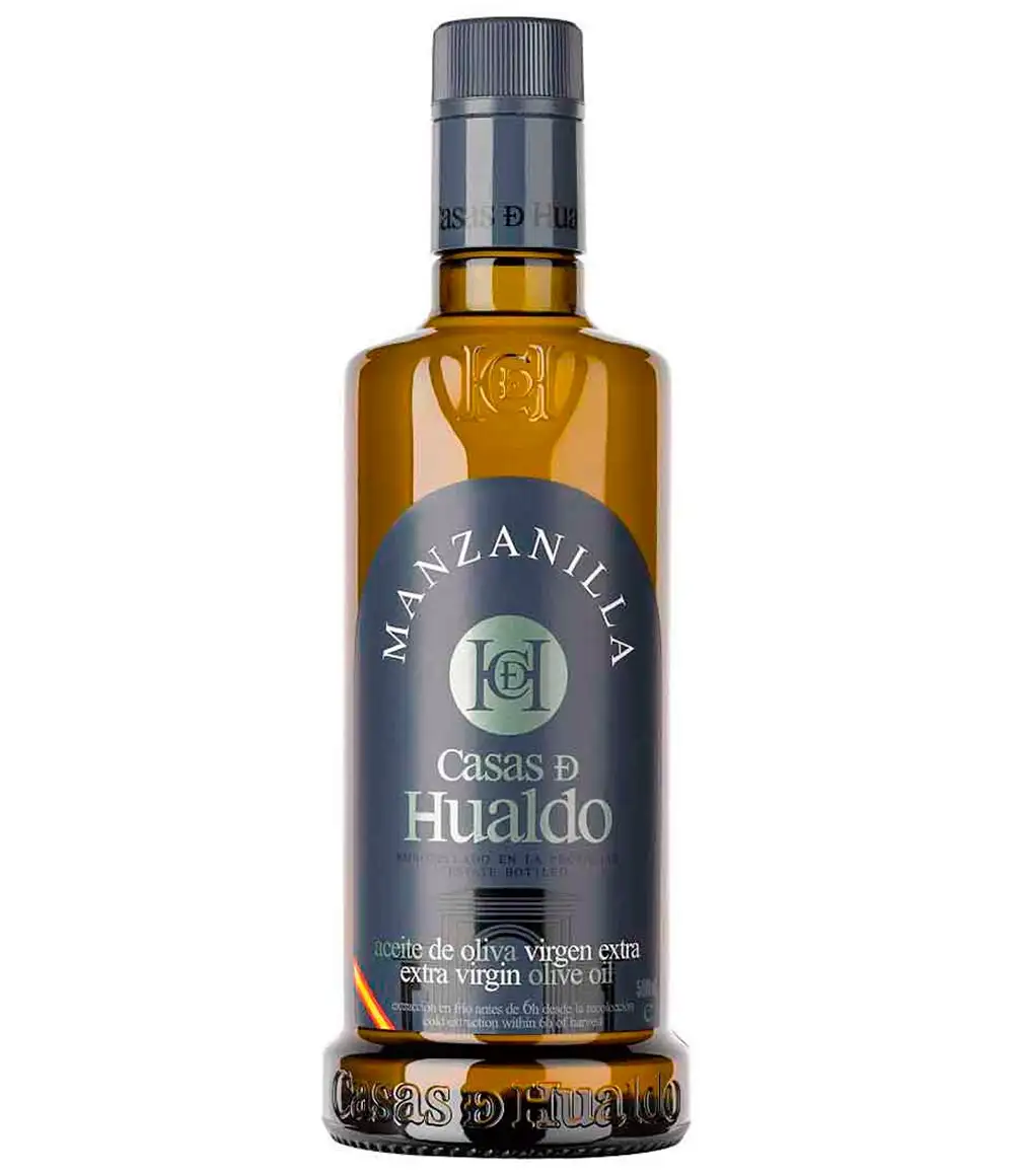12x Casas de Hualdo Manzanilla - Botella de vidrio 500 ml.