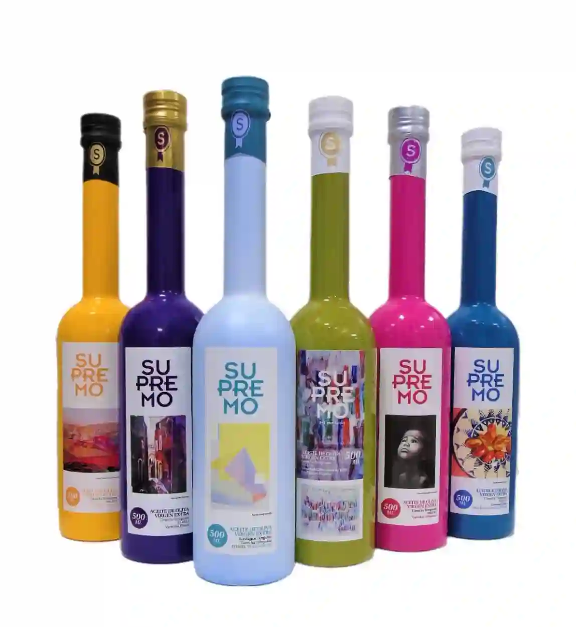 Supremo Set 6 Variedades - 6 Botellas de Vidrio 500 ml.