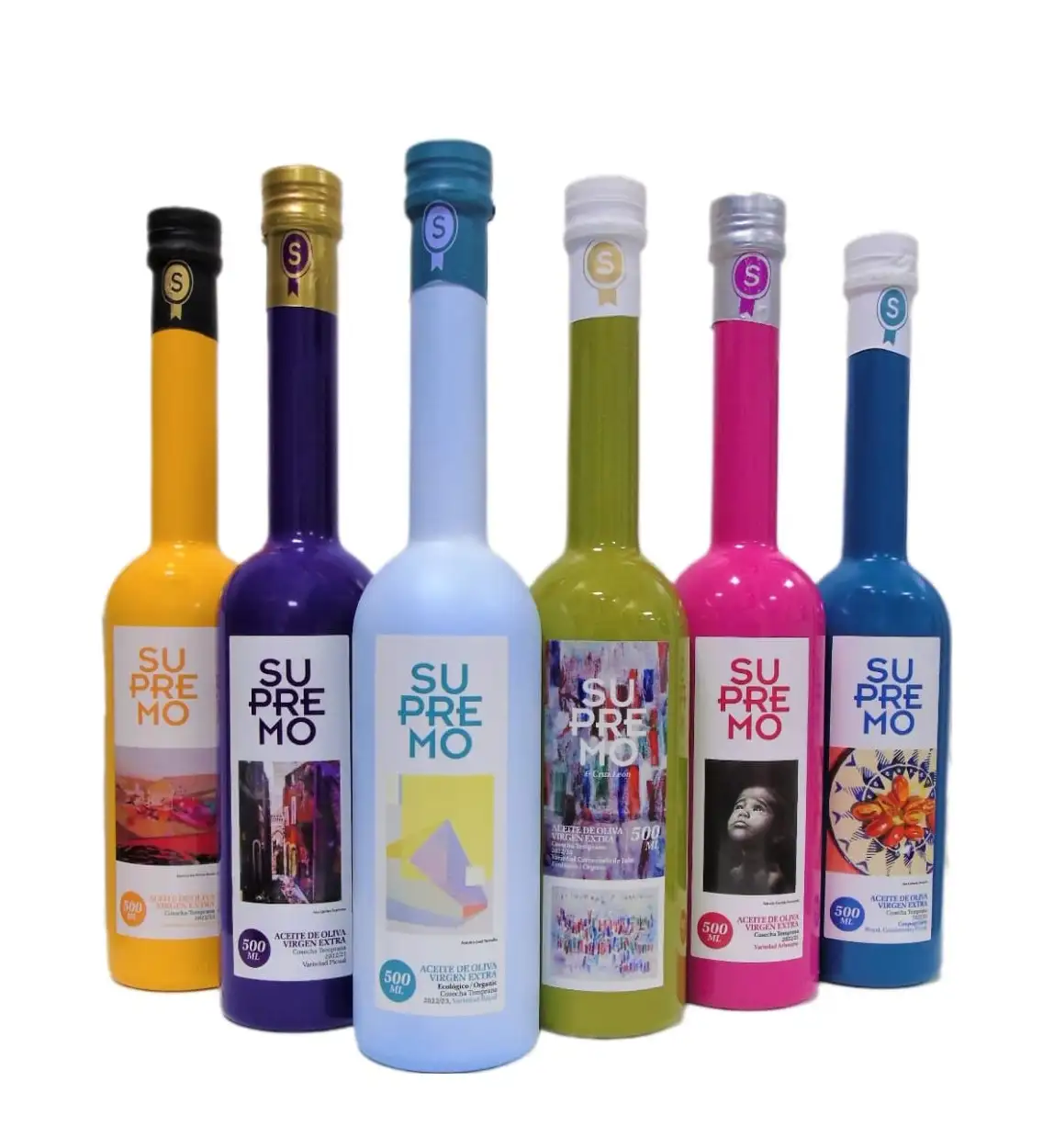 Supremo Set 6 Variedades - 6 Botellas de Vidrio 500 ml.