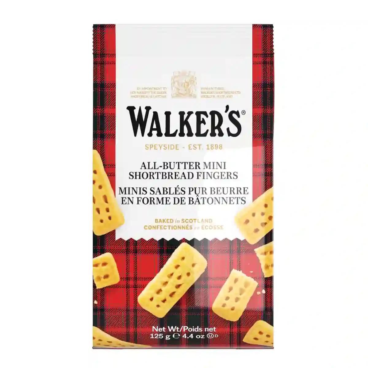 Walkers mini dedos de mantequilla Galletas de Mantequilla - Paquete 125 gr.