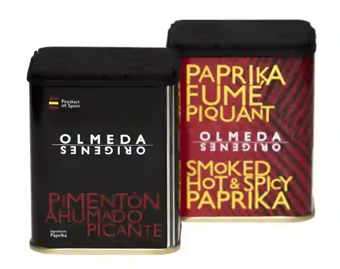 Olmeda oríngenes Pimentón Ahumado de la Vera Picante - Lata 75 Gr.