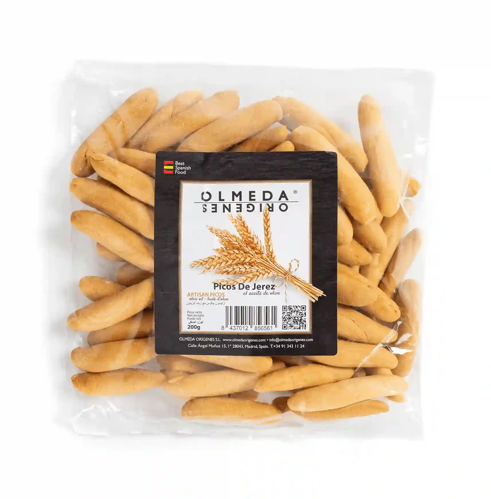 Olmeda Orígenes Picos de Jerez al Aceite de Oliva - Paquete 200 gr.