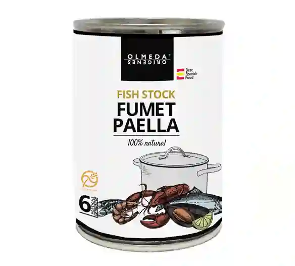 Olmeda oríngenes fumet paella pescado - lata 410 gr.