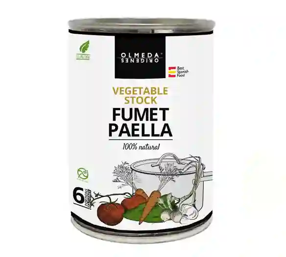 Olmeda oríngenes fumet paella verdura - lata 410 gr.