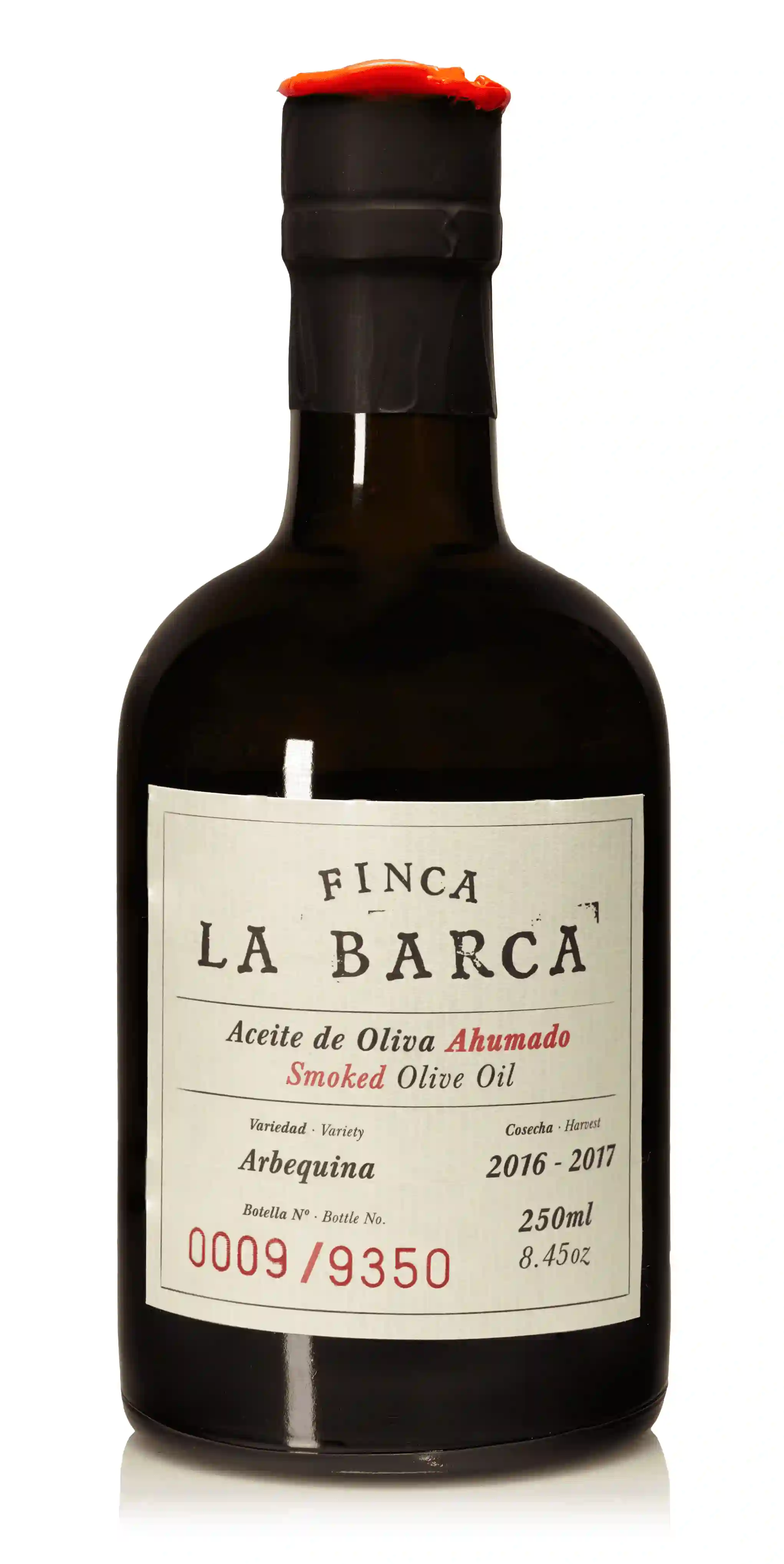 Finca La Barca Aceite de Oliva Ahumado con Fecha Preferente de Consumo 12/25 - Botella de vidrio 250 ml.