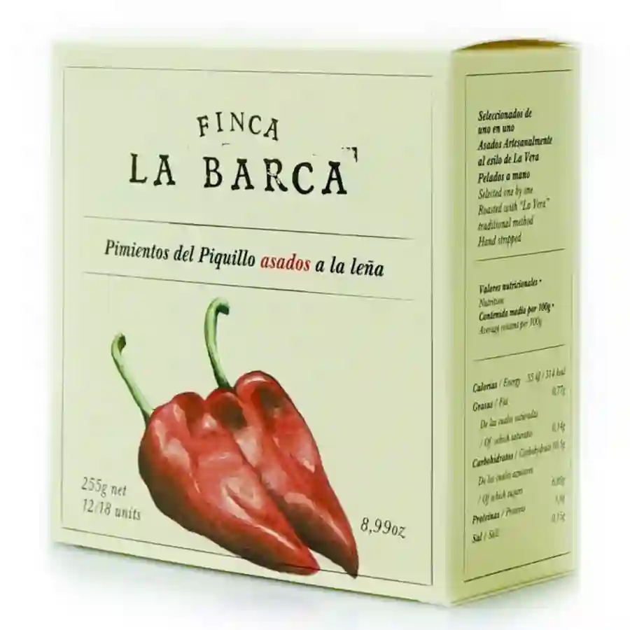 Finca La Barca Pimientos del Piquillo Asados ​​a la Leña - Lata 255 Gr.