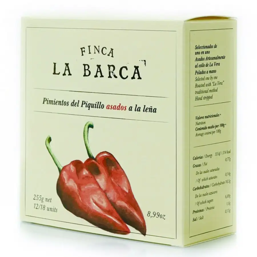 Finca La Barca Pimientos del Piquillo Asados ​​a la Leña - Lata 255 Gr.