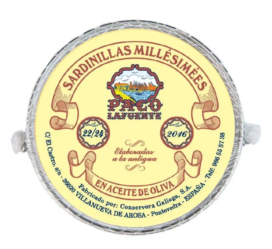 15x Paco Lafuente Sardinillas Millésimées en Aceite de Oliva 22/24 piezas - Lata 120 GR