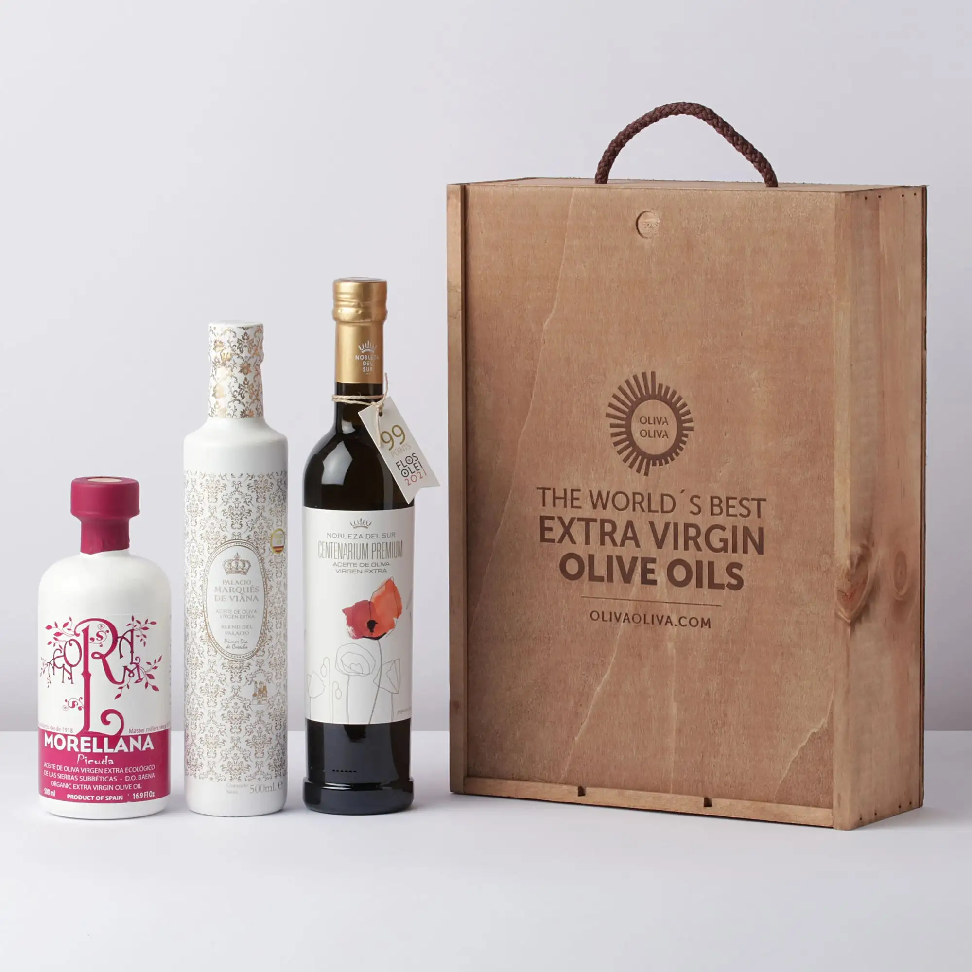 MEJORE ACEITES Del Mundo Olio Award 2021 - Caja de Madera 3x500 ml.