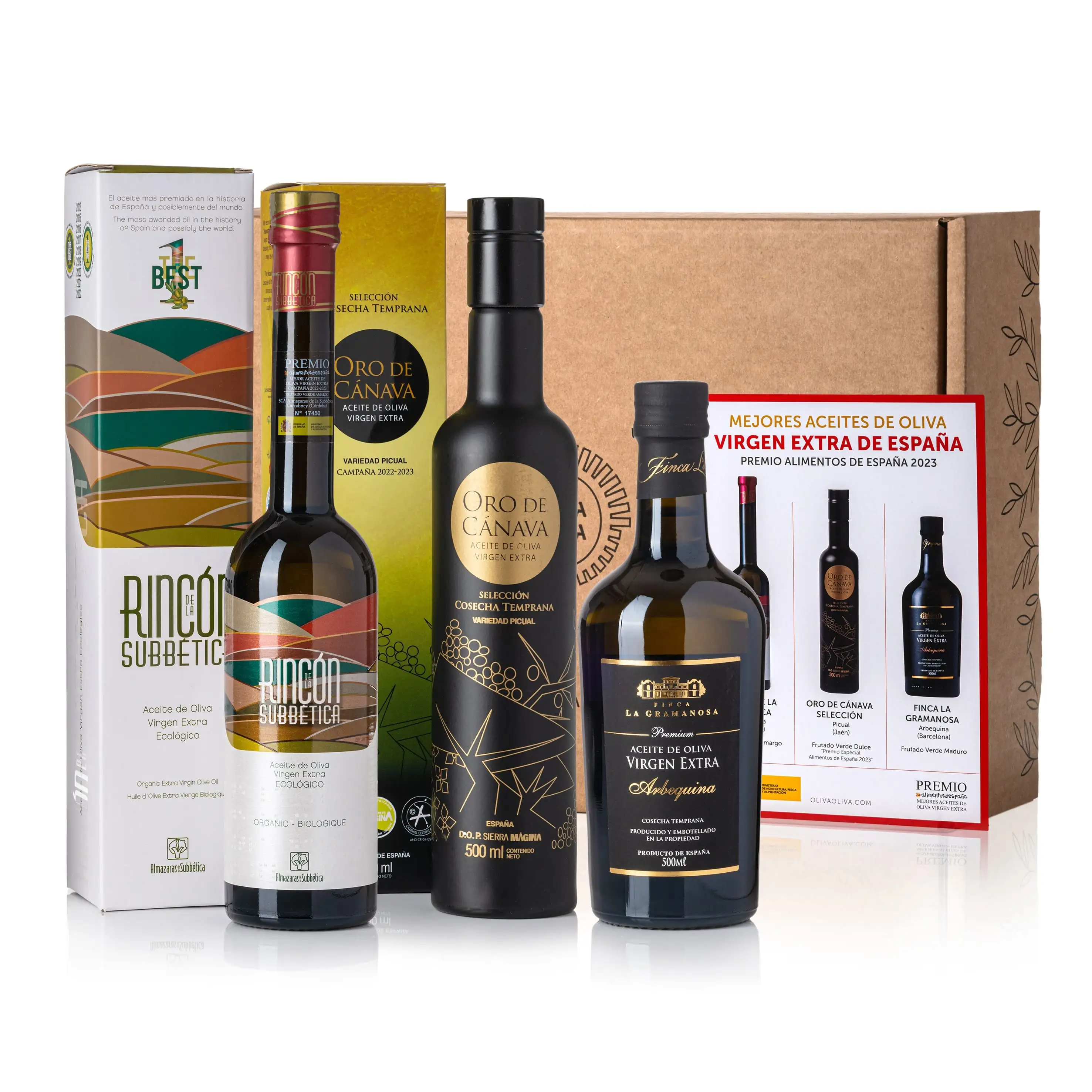 Mejores Aceites de España 2023 - Caja Regalo 3x500 ml.