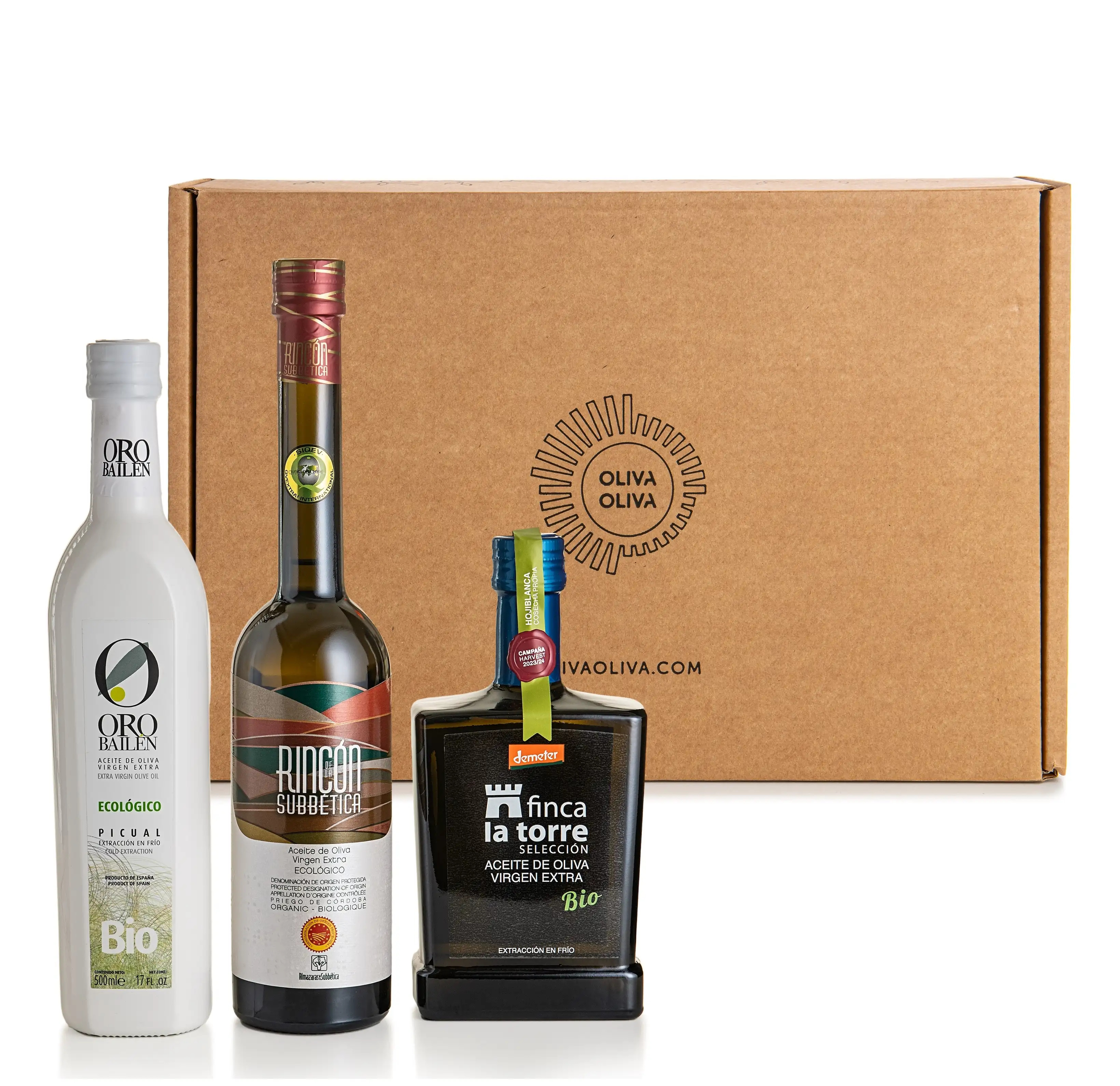 Mejores Aceites Ecológicos de España 2024 - Caja Regalo 3x500 ml.
