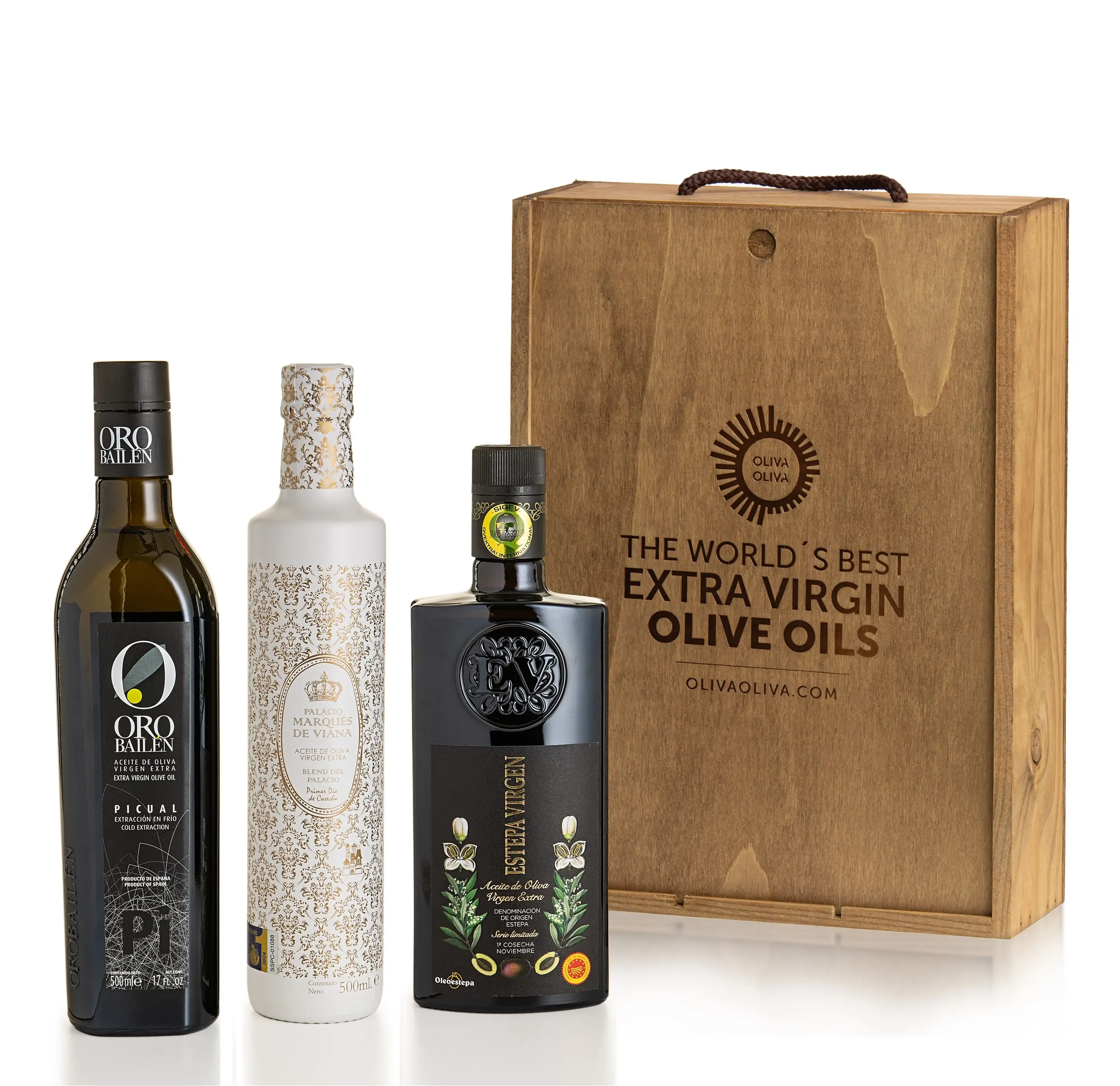 Mejores Aceites del Mundo Mario Solinas 2024 - Caja Madera 3x500 ml.