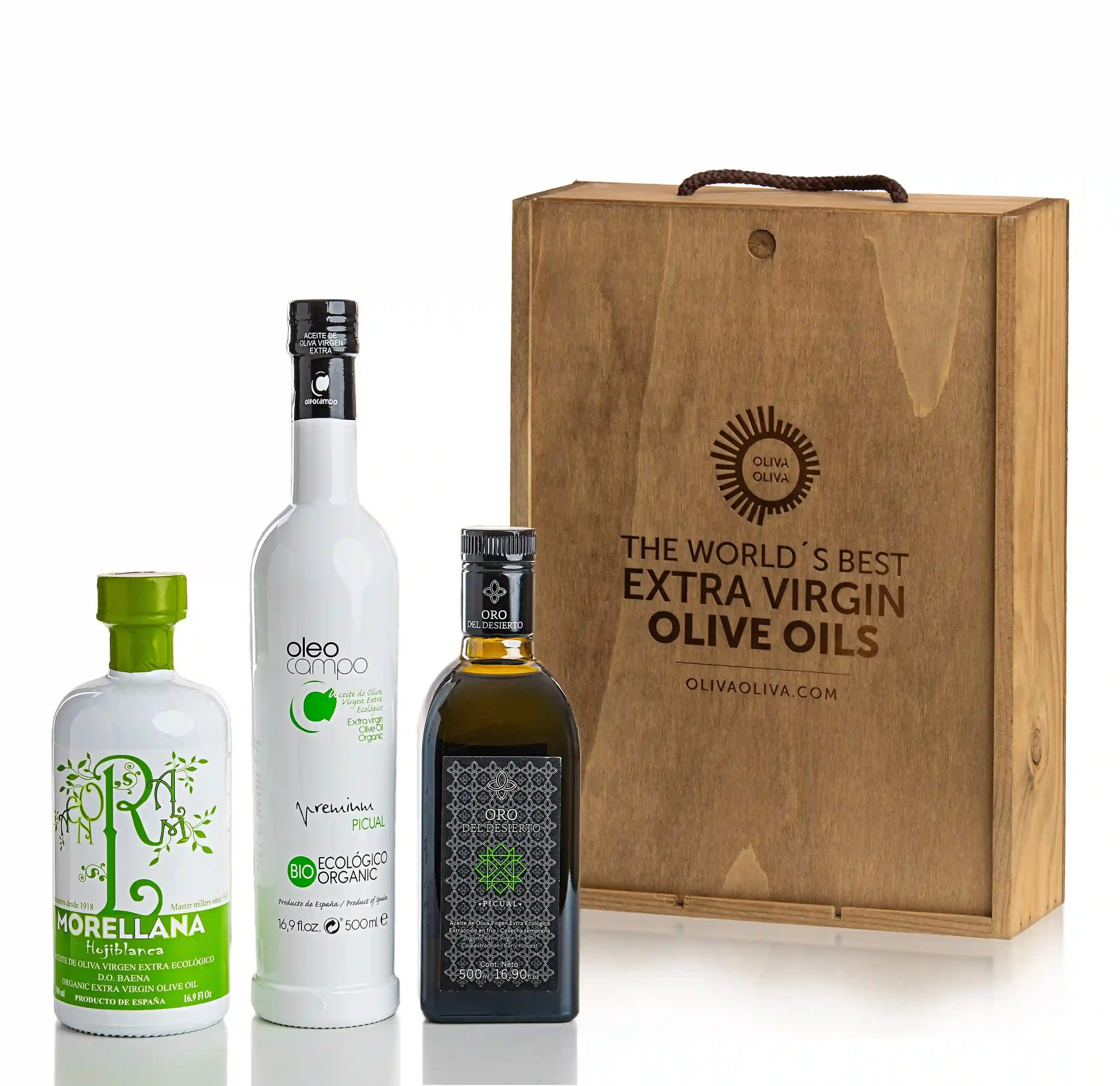 Mejores Aceites Ecológicos del Mundo Biol 2024 - Caja Madera 3x500 ml.