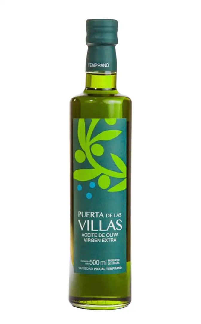 6x Puerta de Las Villas Picual Temprano - Botella de Vidrio 500 ml.