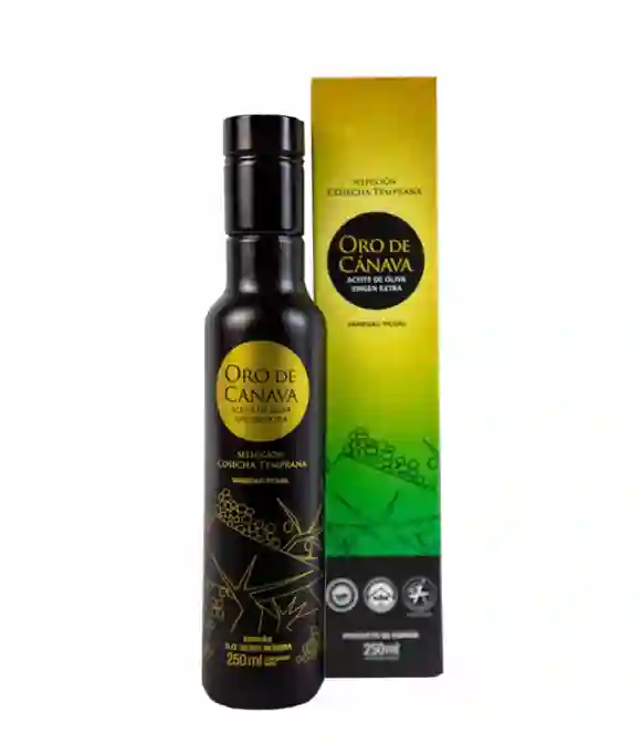 12x Oro de Cánava Selección Cosecha Tempana - Botella de Vidrio 250 ml.