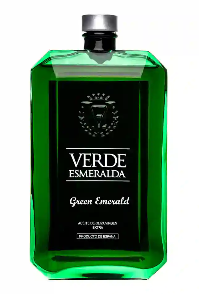 6x Verde Esmeralda Green Emerald Picual - Botella de vidrio 500 ml.