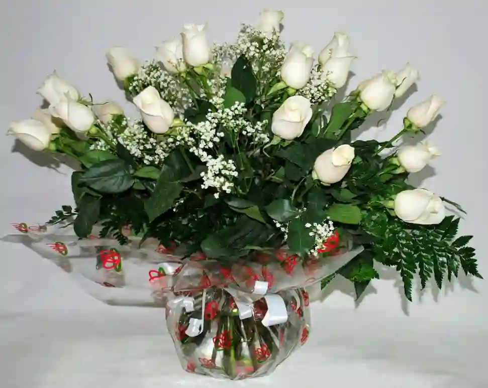 Ramo de 24 Rosas Blancas