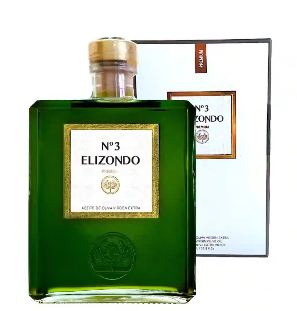 Elizondo Picual Premium Nº3 - Botella de Vidrio 1l Con Estuche