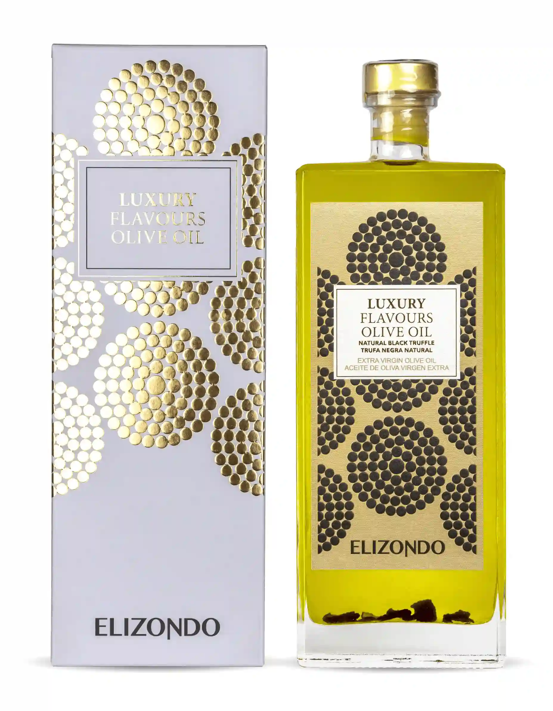 Elizondo Luxury Trufa Negra - Botella de Vidrio 500 ml. con estuche