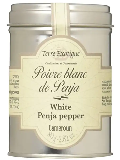6x Terre Exotique pimienta blanca de penja - Bote 80 gr