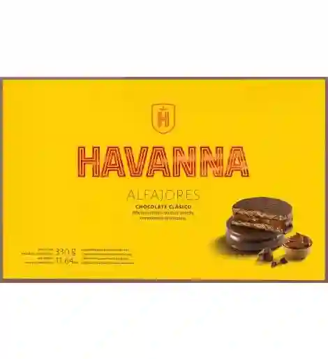 Havanna Alfajores de Chocolate Negro 6 Unidades - Caja 330 GR