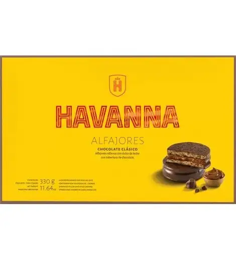Havanna Alfajores de Chocolate Negro 6 Unidades - Caja 330 GR