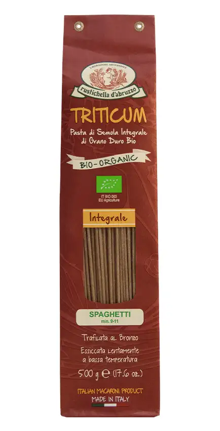 Rustichella d'Abruzzo Spaghetti Integral Bio - Paquete 500 GR
