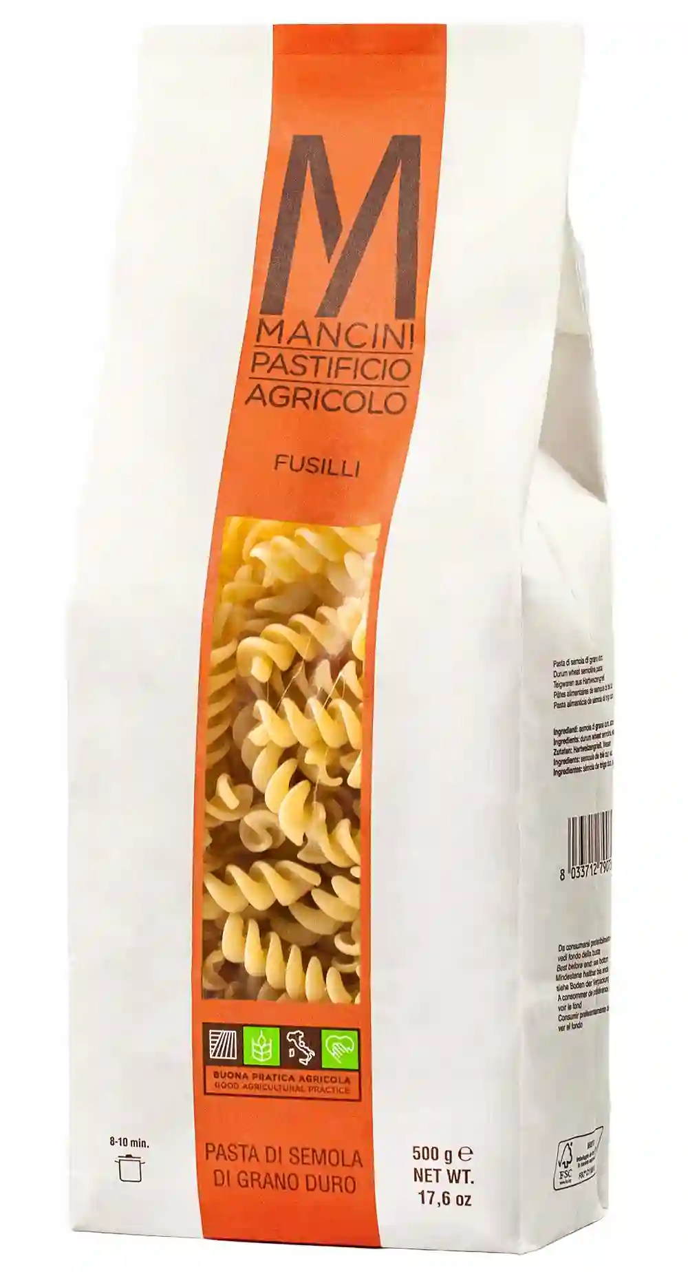 12x Mancini Fusilli Lunghi - Paquete 500 GR